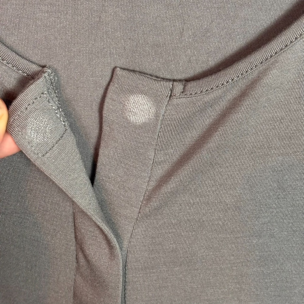 Magnetic Me Womens Grey Stretch Short Sleeve Nursing Tee size MED 8/10 Comfort - Picture 2 of 8